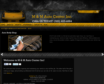 M & M Auto Center Inc web screenshot