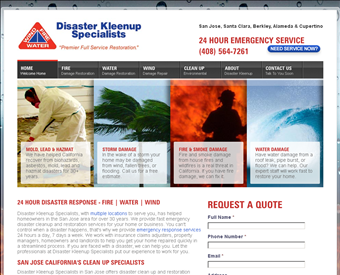 Disaster Kleenup Specialists web screenshot