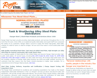 Ranger Steel web screenshot