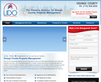 Lido Property Management web screenshot
