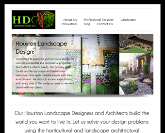 HDG Landscape Design web screenshot