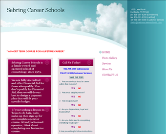 Sebring Career Schools web screenshot