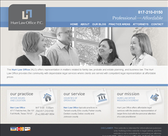 Hurr Law Office, PC web screenshot