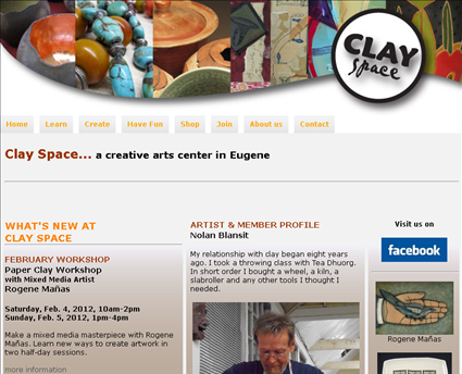 Clay Space web screenshot