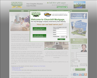 Churchill Mortgage web screenshot