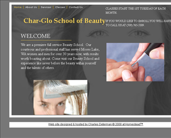 Char Glo School of Beauty web screenshot