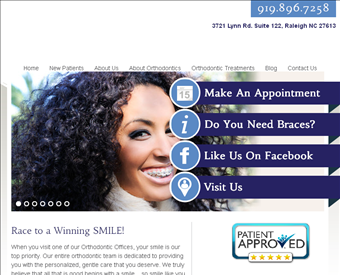 Carolina Orthodontic Solutions web screenshot
