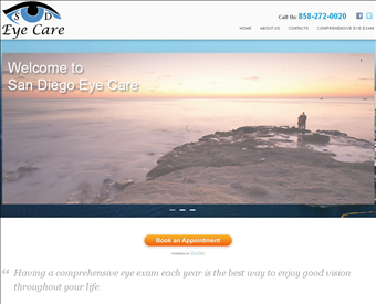 San Diego Eye Care web screenshot