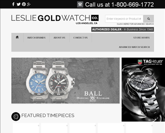 Leslie Gold Watch Co. web screenshot