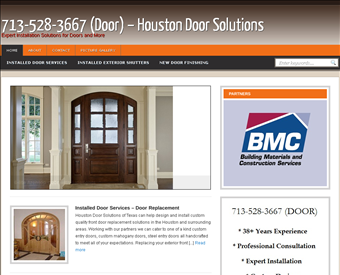 Houston Door Solutions web screenshot