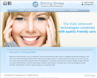 Shining Smiles Dentistry - Roscoe Village Chicago web screenshot