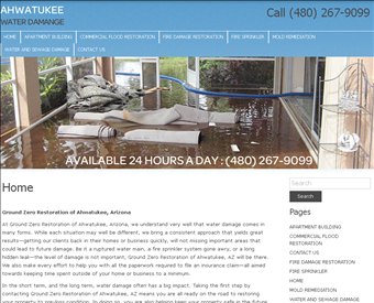 GZ 24/7 Water Damage Restoration web screenshot