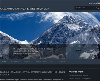 Kawahito Shraga & Westrick, LLP web screenshot