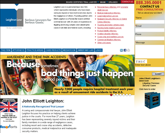 Leighton Law, PA web screenshot