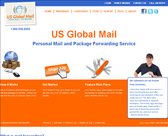 U.S. Global Mail, Inc. web screenshot