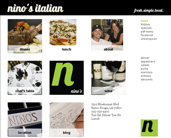 Nino's Italian Restaurant web screenshot