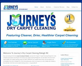 Journeys Dry Carpet Cleaning web screenshot