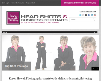 Korey Howell Photography web screenshot