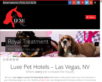 Luxe Pet Hotels web screenshot