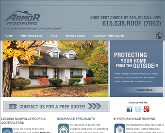 Armor Roofing web screenshot