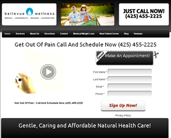 Bellevue Wellness web screenshot