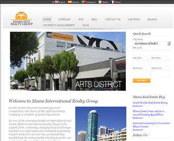Miami International Realty Group web screenshot