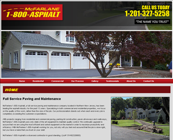 McFarlane Asphalt Driveways & Paving web screenshot