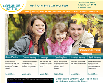 Comprehensive Dentistry web screenshot