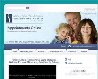Woodway Wellness web screenshot