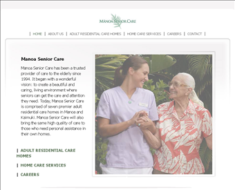 Manoa Senior Care web screenshot