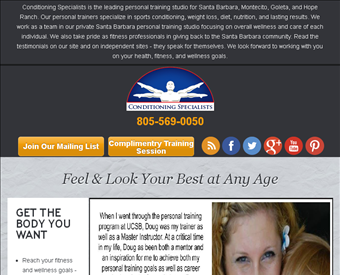 Conditioning Specialists web screenshot