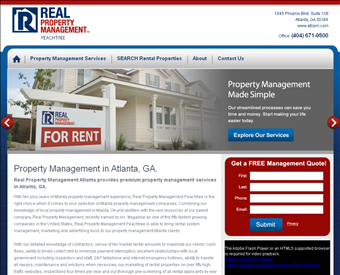 Real Property Management web screenshot