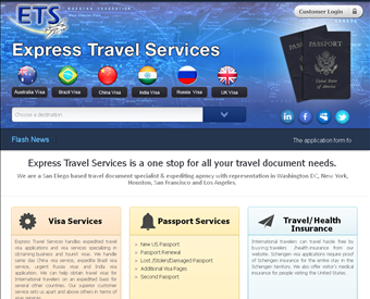 Express Travel Services web screenshot
