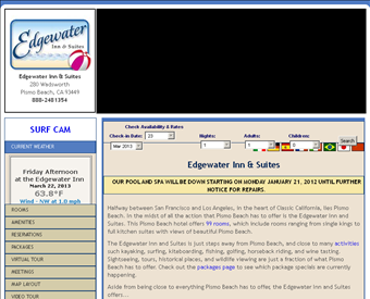 Edgewater Inn & Suites web screenshot