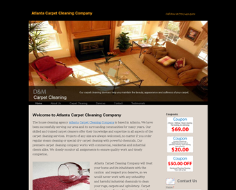 D & M Carpet Cleaning web screenshot