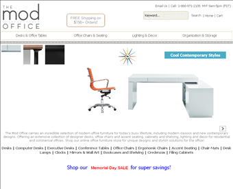 The Mod Office - Designer Office Furniture Orange County web screenshot