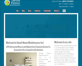 Sweet Home Maintenance Inc web screenshot