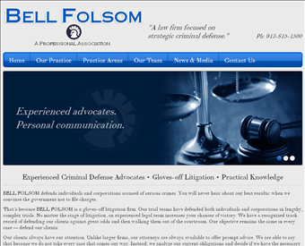 Bell Folsom, P.A. web screenshot