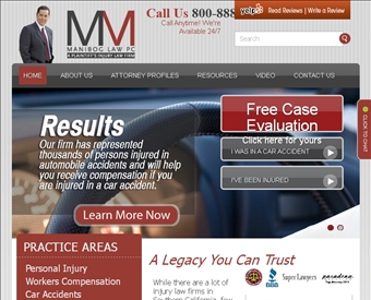 Manibog Law, PC web screenshot