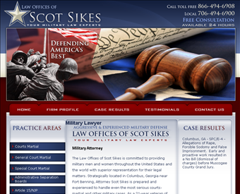 Scot Sikes Attorney at Law web screenshot