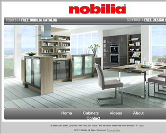 Nobilia New York web screenshot