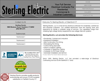 Sterling Electric LLC web screenshot