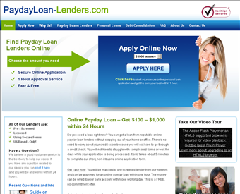 paydayloan-lenders.com web screenshot