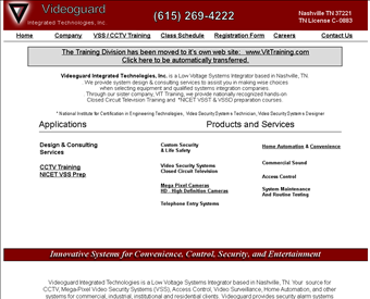 Videoguard Integrated Technologies web screenshot