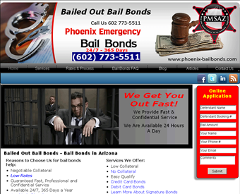 Bailed Out Bail Bonds web screenshot