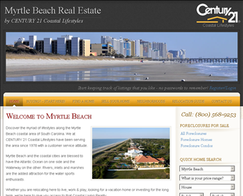 Century 21 Coastal Lifestyles Realtors web screenshot