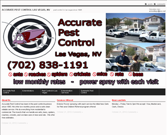 Accurate Pest Control web screenshot