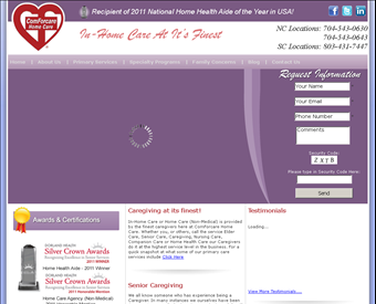 ComForcare Home Care web screenshot