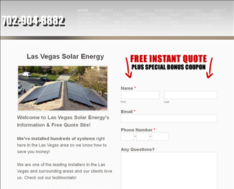 Las Vegas Solar Energy web screenshot