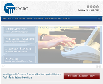 San Diego Courtroom Reporters Coalition web screenshot